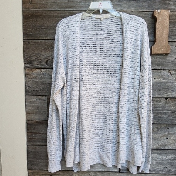 LOFT Sweaters - Loft Grey & White Cardigan Size XXL